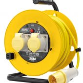 110V Twin Extension Cable Reel (25M)