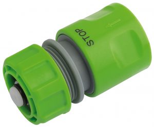 Hose Connector with Water Stop Feature (1/2")