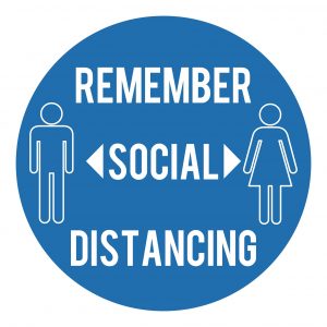 Social Distancing Wall Sticker