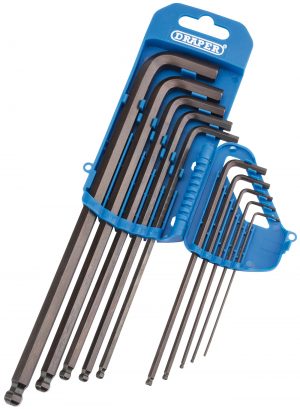 Extra Long Imperial Hex. and Ball End Hex. Key Set (10 Piece)