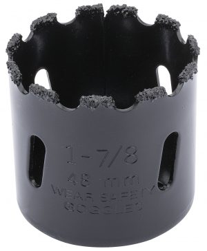 Tungsten Carbide Grit Hole Saw, 48mm
