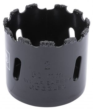 Tungsten Carbide Grit Hole Saw, 51mm