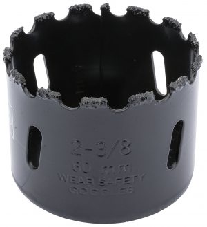 Tungsten Carbide Grit Hole Saw, 60mm
