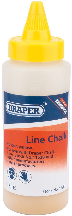 Plastic Bottle of Yellow Chalk for Chalk Line (115g)