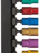 Metric Coloured Socket Set, 1/4" Sq. Dr. (10 Piece)