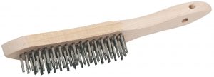 Stainless Steel 4 Row Wire Scratch Brush, 310mm