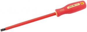 8mm x 200mm Fully Insulated Plain Slot Screwdriver.