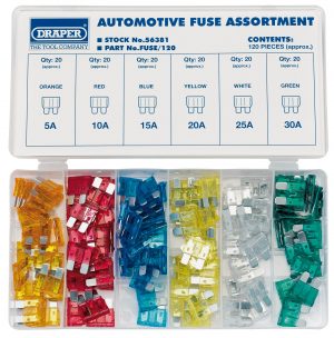Standard Automotive Plug-In Fuse Assortment (120 Piece)