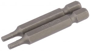 3mm 1/4" Hex Hexagonal Insert Bit 50mm Long x 2