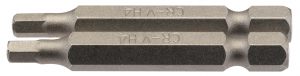 4mm 1/4" Hex Hexagonal Insert Bit 50mm Long x 2
