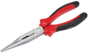 200mm Heavy Duty Long Nose Pliers with Soft Grip Handles