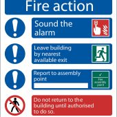 'Fire Action Procedure' Mandatory Sign