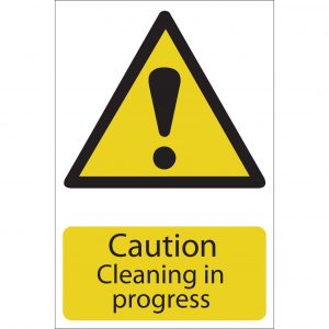 'Caution Cleaning' Hazard Sign