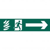 'Running Man Arrow Right' Safety Sign