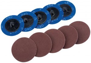 Ten 50mm 240 Grit Aluminium Oxide Sanding Discs