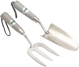 Stainless Steel Hand Fork and Trowel Set (2 Piece)