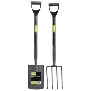 Carbon Steel Garden Fork and Spade Set