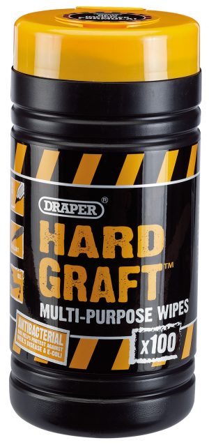 Draper 'Hard Graft' Multi-Purpose Wipes (Tub of 100)